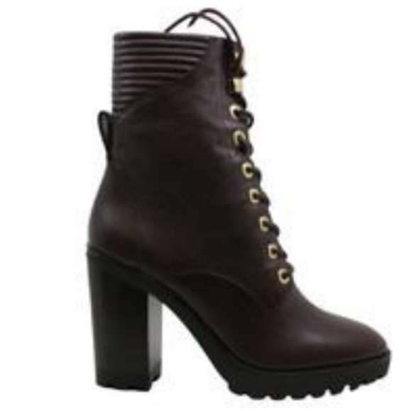 MICHAEL MK- Lace-up  Leather Boots - Picture 2 of 2